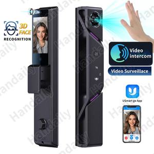 التعرف على الوجه بشكل يدوي وريد راحة اليد ببصمة الإصبع ولوحة المفاتيح قفل بيومتري يعمل باللمس-مضاد لأخذ النظر - Product Image 1