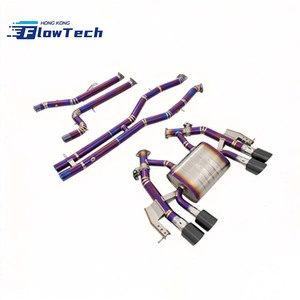 Système d'échappement Catback Valvetronic en titane avec finition thermique violette pour BMW M4 G82 S58 3.0T – Contrôle électronique des soupapes - Product Image 3