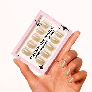 Holographic <strong>Nails</strong> Almond Press On <strong>nails</strong> Wholesale Artificial Fingernails With Glue Wipe And File Reusable Fake <strong>nails</strong> Nude - Product Image 4