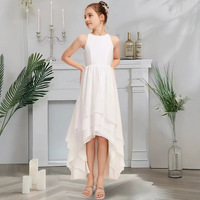 Robe longue élégante pour fille, dos nu, bretelles spaghetti, idéale pour les performances de piano, de violon, de chœur, occasions formelles, occasions de princesse