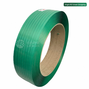 Ruban de cerclage industriel vert PET haute résistance pour matériaux de construction et palettes, livraison directe - Product Image 1
