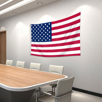 Nouvelle arrivée 90x150cm 3x5ft USA drapeaux nationaux Double face Polyester extérieur suspendus drapeaux personnalisés drapeaux promotionnels bannières