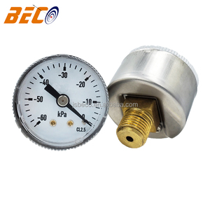 -60kpa-0 Manomètre à vide Cadran <span class=keywords><strong>de</strong></span> 40mm Taille 304 Boîtier en acier inoxydable 1/4 "R Montage central arrière avec tube Bourdon Haute précision - Product Image 5