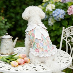 Robe pour animaux de compagnie imprimée style coréen, mignonne, fine et respirante, nouvelle collection printemps-été pour chiens, robe pour animaux de compagnie - Product Image 1