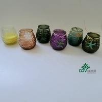 Bougeoir de cheminée en verre transparent Offre Spéciale DGV support votif pour les occasions de Noël