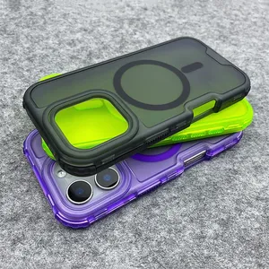 Funda Magnética 3 en 1 a Prueba de Golpes para iPhone 17 16 15 <span class=keywords><strong>14</strong></span> <span class=keywords><strong>13</strong></span> 12 <span class=keywords><strong>Pro</strong></span> <span class=keywords><strong>Max</strong></span>, Transparente, Delgada, con Carga Inalámbrica - Product Image 3