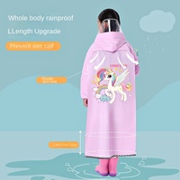 L'imperméable des enfants d'EVA avec l'espace de sac à dos, approprié aux garçons et aux filles, réutilisable