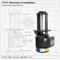 Pompe immergée BAOHUA H1T15 pour machine-outil, alimentation automatique pour tour CNC, machine de gravure et de fraisage, refroidissement 1/6 CV 20L/min