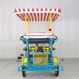 Vélo à quatre <span class=keywords><strong>roues</strong></span> à pignon fixe <span class=keywords><strong>4</strong></span> <span class=keywords><strong>roues</strong></span> Quad Bike Sightseeing 20 "multi-personnes Vélo vélo pour parents et enfants Vélo sûr - Product Image 5