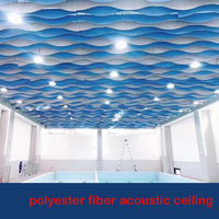 Panneaux acoustiques modernes en polyester insonorisants, réduction du bruit de 90 %, suspendus au plafond, pour les applications dans les salons, les hôtels, les hôpitaux