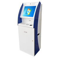 Kiosque de paiement en libre-service avec écran tactile PC de 19 à 32 pouces, distributeur de cartes, accepteur de billets et imprimante de documents