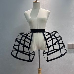 <span class=keywords><strong>Sottogonna</strong></span> Rococò Bianca e <span class=keywords><strong>Nera</strong></span> a Doppio Lato con Taglio a Nastro, Design per Cerimonie di Laurea e Matrimoni, per Feste e Fianchi Più Larghi - Product Image 2