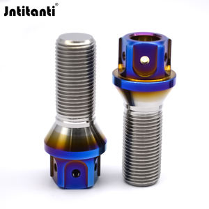 Nouveau boulon de roue Jntitanti bleu brûlé, anti-vol, à tête conique, Gr.5 Ti-6Al-4V, M12x1.5x28mm, avec <span class=keywords><strong>clé</strong></span> en titane, grade 10.9 - Product Image 3