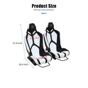 Asientos blancos de fibra de carbono seca, ajustables manualmente y personalizables para Lamborghini LP700 Aventador SVJ - Product Image 2