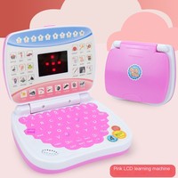 Mini Laptop de Juguete Educativo con Pantalla LED de Plástico, Simulación de Laptop para Niños, con Batería Alcalina AA, Estilo Musical