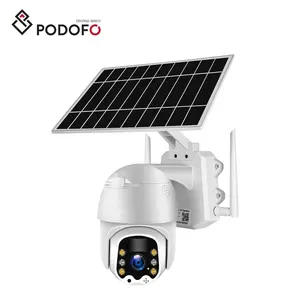 Podofo IP kamera 4G kablosuz güneş güvenlik kamera Q5 Pro-4G-EU gece görüş dijital gözetim su geçirmez ağ kamerası