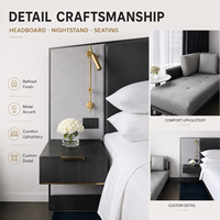 Ensemble de meubles de chambre d'hôtel 5 étoiles de luxe, mobilier de chambre d'hôtesse, ensemble complet sur mesure, mobilier de chambre d'hôtel moderne