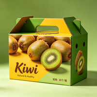 Boîte d'emballage de luxe pour grenade avec poignée, boîte cadeau en carton ondulé imperméable pour fruits, vente en gros