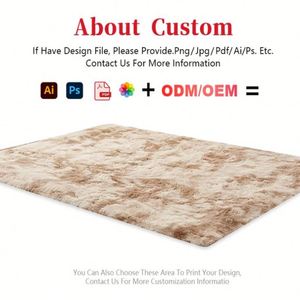 Alfombra Moderna de Peluche, Colorida, Arcoíris, Suave y Lujosa, Alfombra de Peluche con Efecto Tie Dye para Sala de Estar - Product Image 2