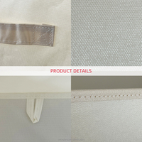 Organisateur de vêtements pliable avec poignées, 0/5/7/9 compartiments, tissu non tissé, lot de 4, boîte de rangement beige pour armoire