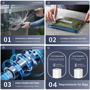 Machine de mise <span class=keywords><strong>sous</strong></span> <span class=keywords><strong>vide</strong></span> portable, machine de conservation des aliments ménagère, machine de mise <span class=keywords><strong>sous</strong></span> <span class=keywords><strong>vide</strong></span> électrique automatique <span class=keywords><strong>pour</strong></span> aliments secs et humides - Product Image 5