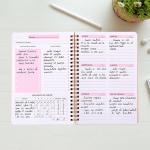 In Stock Spiral <strong>Notebook</strong> 52 Week Planner A5 Circle Schedule 100gsm <strong>PP</strong> Cover Hard Cover English Version with <strong>100</strong> Inner Pages - Product Image 4