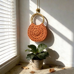 Bolso <span class=keywords><strong>de</strong></span> mano <span class=keywords><strong>de</strong></span> <span class=keywords><strong>ganchillo</strong></span> bohemio hecho a mano <span class=keywords><strong>para</strong></span> mujer, estilo vintage, con puntada 3D tipo palomitas <span class=keywords><strong>de</strong></span> maíz, bolso redondo con asa superior <span class=keywords><strong>de</strong></span> bambú, bolso <span class=keywords><strong>de</strong></span> lujo tejido <span class=keywords><strong>para</strong></span> playa <span class=keywords><strong>de</strong></span> verano - Product Image 2