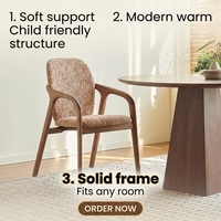MULIGNA Chaise de salle à manger en bois de style ferme moderne de luxe populaire, fauteuil en bois pour salle à manger, hôtel, salon