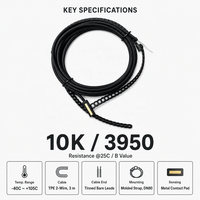 Capteur de température de surface de tuyau GAIMC NTC 10K 3950 à fixer sur le tuyau DN80 pour pipeline chimique, câble TPE de 3 m
