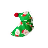 Vêtements d'hiver pour oiseaux de compagnie transfrontaliers : Cape de Noël en polycoton épais, motif Père Noël et renne, anti-froid et chaude
