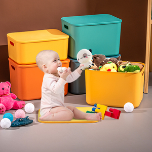 Contenitori di immagazzinaggio di plastica quadrati del giocattolo della scatola di immagazzinaggio multifunzionale della famiglia per le cose - Product Image 6