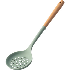 <span class=keywords><strong>Silicone</strong></span> Turners utensili da cucina manico in legno spatola pala fritta uova di pesce paletta spatola utensili da cucina - Product Image 6