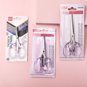 Transparent Handle Scissors Large Size Stainless Steel Craft Office Student Stationery Use - Product Image 3