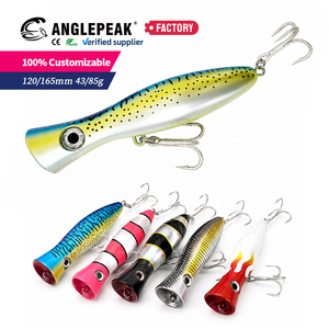 Leurres artificiels rigides <span class=keywords><strong>Big</strong></span> Fish Popper 16,5 cm 85 g en ABS flottants pour la pêche à la traîne en eau profonde, pour requins et thons - Product Image 2