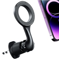 Support magnétique pour téléphone de voiture MagSafe, fixation sur grille d'aération, rotation à 360° °   Support de téléphone à charge sans fil avec aimant puissant rotatif pour iPhone universel