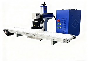 Machine de marquage laser UV 5W 110x110mm avec convoyeur et caméra CCD, positionnement dynamique visuel, marquage en vol, avec ordinateur - Product Image 6