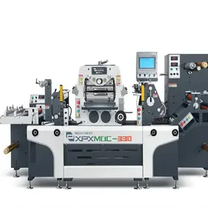 Máquina de corte e vinco de adesivos IML de alta velocidade com estação única MDC-330 e dispositivo de acabamento digital