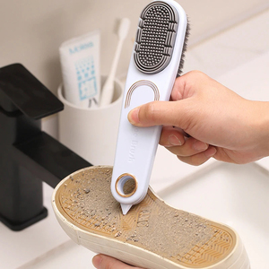 Cepillo de silicona de doble cara al por mayor con cerdas suaves, mango antideslizante ecológico, herramienta de limpieza impermeable para eliminar la suciedad - Product Image 2