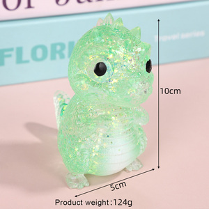 Juguetes de Dinosaurios Simulados al por Mayor, Juguetes Blandos de Maltosa con Purpurina de Dibujos Animados para Aliviar el Estrés, Juguetes de Animales Blandos para Niños y Niñas, Marca KL - Product Image 5