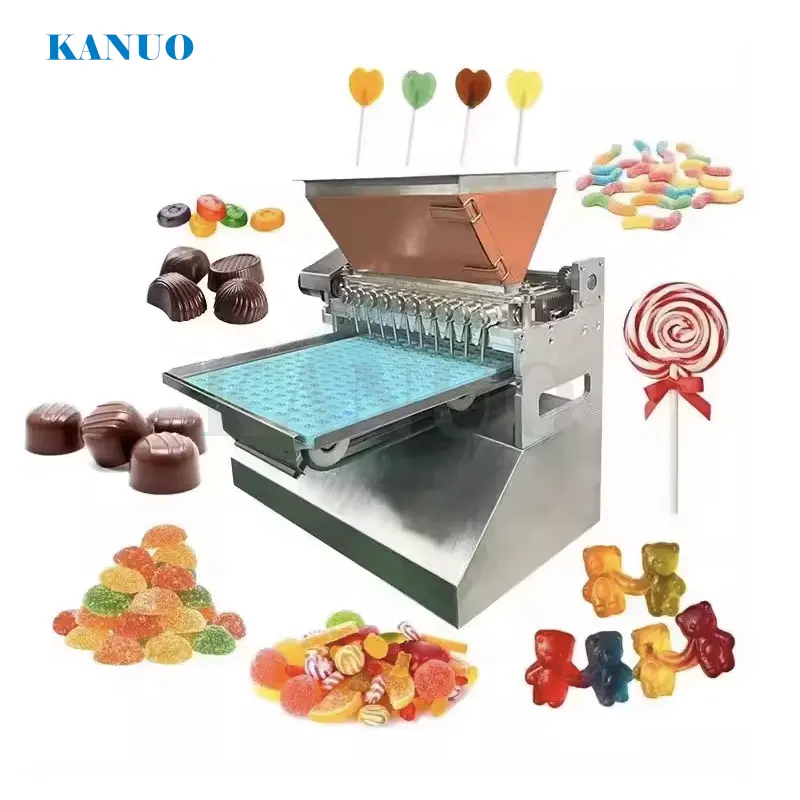 Sıcak satış otomatik çok fonksiyonlu üretim sakızlı ayı makinesi çikolata süt meyve jölesi yumuşak ve sert şeker yapma makinesi