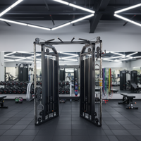 Equipo de Ejercicio Multifuncional de Metal para Gimnasio, Máquina Comercial de Polea Alta para Ejercicios de Pecho y Espalda, con Pila de Pesas de 100 kg