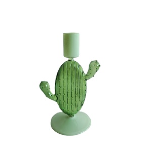 Portavelas <span class=keywords><strong>de</strong></span> cristal con forma <span class=keywords><strong>de</strong></span> <span class=keywords><strong>cactus</strong></span> único al por mayor <span class=keywords><strong>candelabro</strong></span> <span class=keywords><strong>de</strong></span> cristal hecho a mano para boda decoración del hogar - Product Image 1
