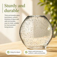 Abat-jour en verre soufflé personnalisable à lumière diffuse douce, globe décoratif pour suspension de salle à manger ou bar, pièces détachées