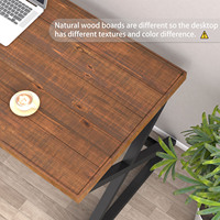 Bureau de bureau en bois massif personnalisable brun étude de travail bureau d'ordinateur industriel en bois naturel pour bureau à domicile salon chambre à coucher
