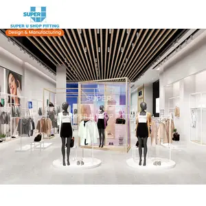 Decoraciones personalizadas para tienda de moda, centro comercial, tienda de ropa, diseño de exhibición para tienda de Boutique, muebles