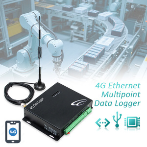 <b>Temperature</b> Humidity Data <b>Logger</b>, 4G & Ethernet Transmission, Multi Analog Pulse Digital Channels with Alarm Function - Product Image 1