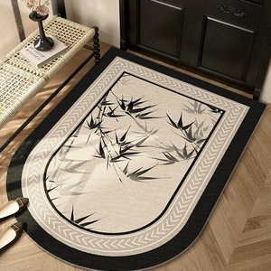 Alfombra de Entrada de Lujo con Diseño Arqueado, de Lana Belga con Patrón de Bambú, Estilo Minimalista - Product Image 5