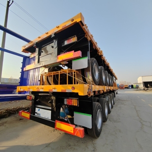 <span class=keywords><strong>Prix</strong></span> <span class=keywords><strong>d</strong></span>'usine Semi-remorque plateau 5 essieux 40FT 45FT 60T pour transport de conteneurs et de marchandises, remorque plateau en acier, camion de <span class=keywords><strong>remorquage</strong></span> - Product Image 4