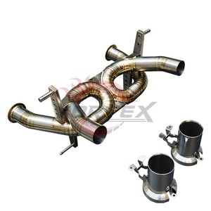 ท่อไอเสีย Vortex Titanium สำหรับ Lamborghini Aventador SVJ LP770-4 แบบท่อตรง ท่อคู่รูปตัว X  แบบดิบ  แบบ Catback - Product Image 2