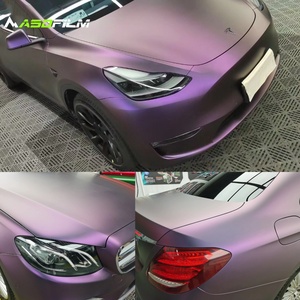 Pellicola Vinilica Ultra-dump Nera Bino Viola Opaca Cangiante 1.52*17M in PVC ad Alto Contenuto Polimerico per Car Wrapping - Product Image 3